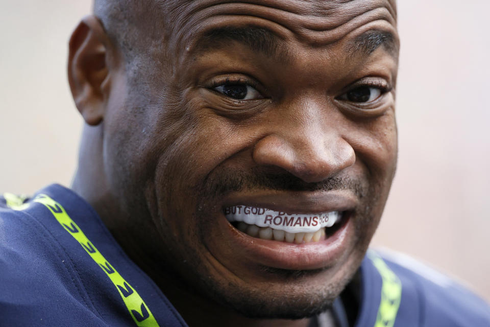 Adrian Peterson with the Seahawks. 