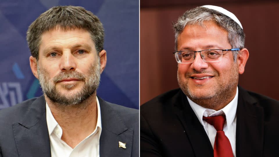 Israeli Finance Minister Bezalel Smotrich (left) and National Security Minister Itamar Ben Gvir (right) have advocated for the mass relocation of Palestinians outside of Gaza to make way for Israeli settlers, restoking fears of a Palestinian exodus. - Getty Images