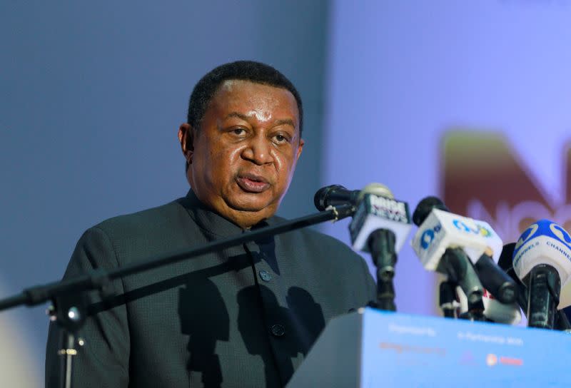 Mohammad Barkindo, secretario general de la OPEP, se dirige a los delegados en la apertura de la reunión Nigeria Oil & Gas 2022 en Abuya, Nigeria