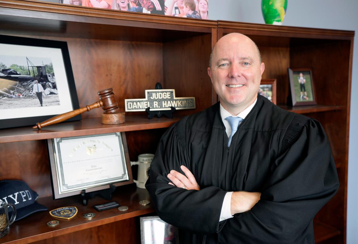 Franklin County Common Pleas Court Judge Daniel R. Hawkins, a Republican, is running for an open seat on the Ohio Supreme Court against 8th District Court of Appeals Judge Lisa Forbes, a Democrat.