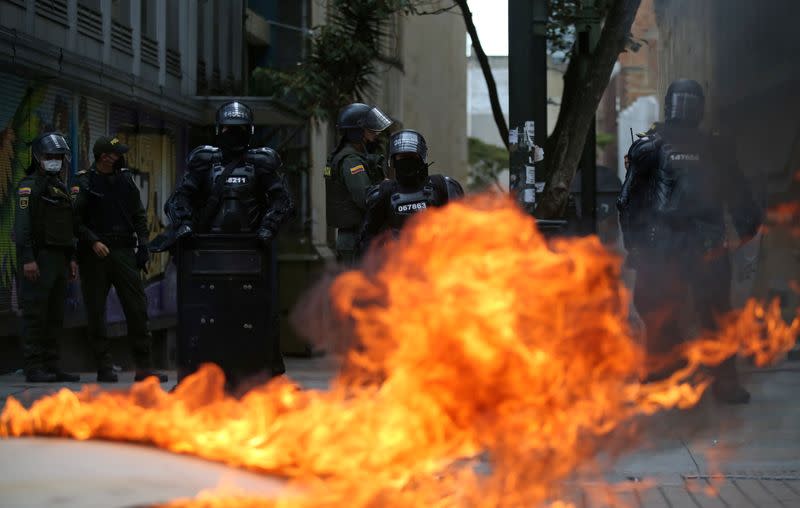 Protests against police brutality in Bogota