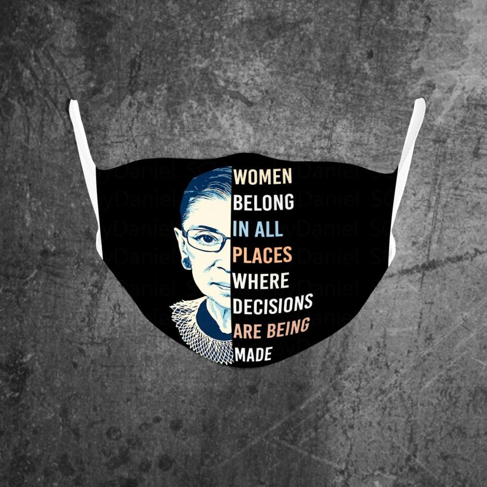 Notorious RBG Face Mask. (Image via Etsy)