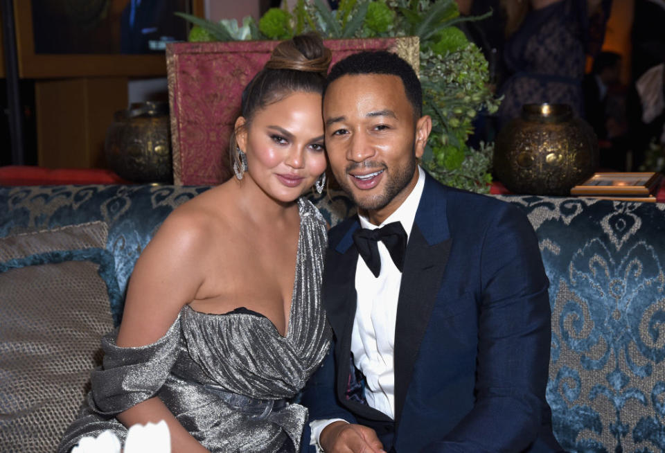 Teigen has opened up about her IVF journey, pictured with husband John Legend in September 2018. (Getty Images)