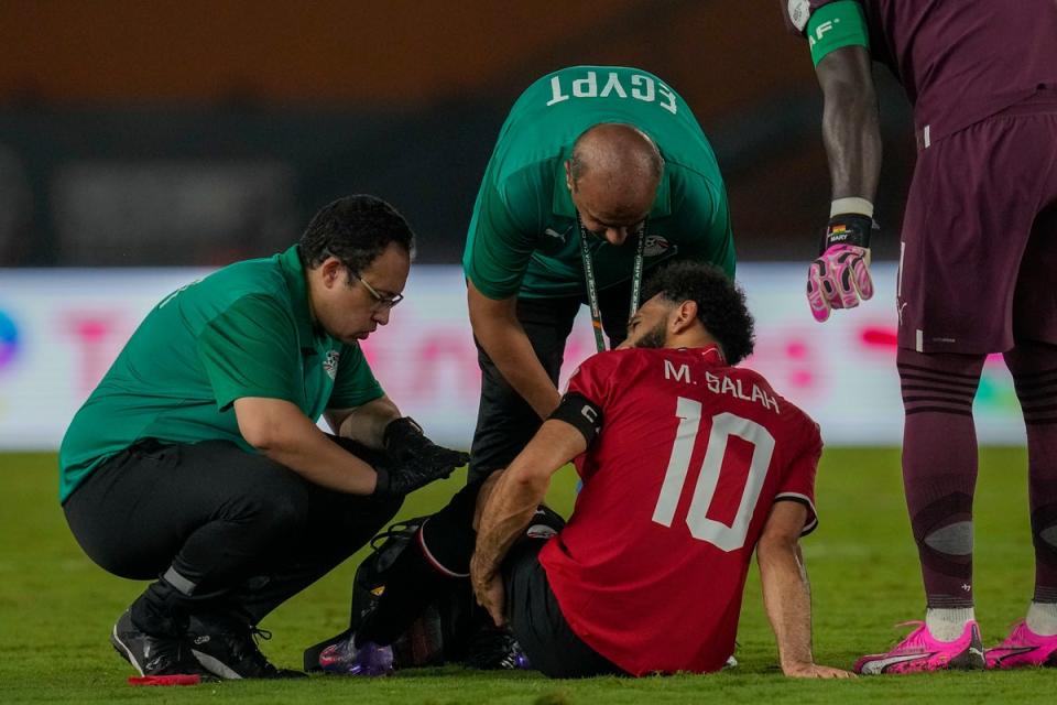 Mohamed Salah picked up a hamstring injury while on AFCON duty (AP)