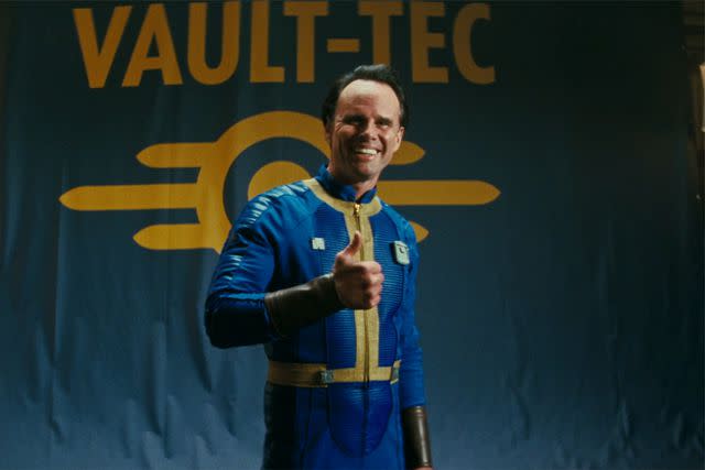 <p>Amazon Prime Studios</p> Walton Goggins in 'Fallout'.