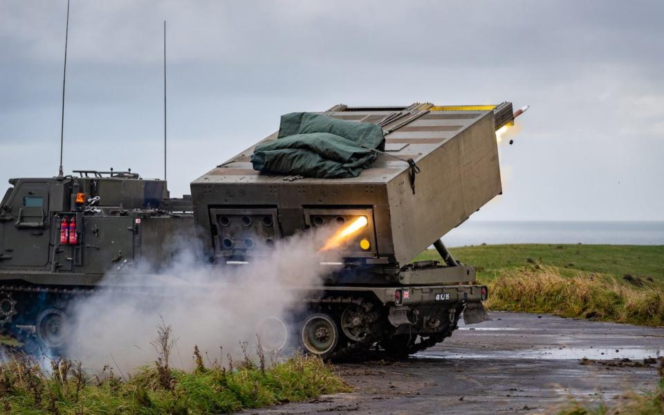 Ministry of Defence of Guided Multiple Launch Rocket System (GMLRS) firing at Kirkcudbright Ranges - Cpl Nathan Tanuku/MOD  