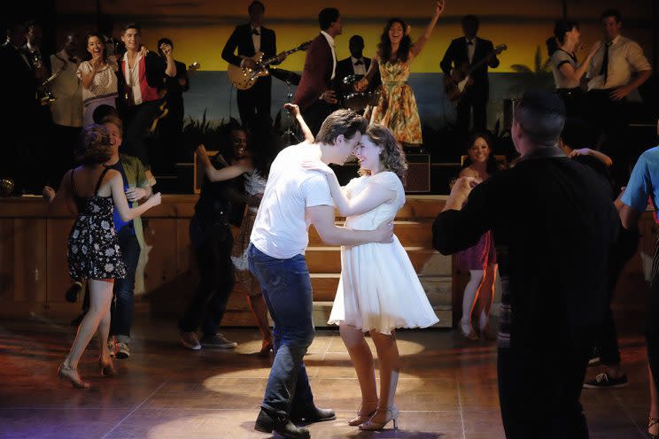 Colt Prattes as Johnny Castle and Abigail Breslin as Baby Houseman in ABC’s <i>Dirty Dancing</i>. (Photo: Eli Joshua Ade/ABC)