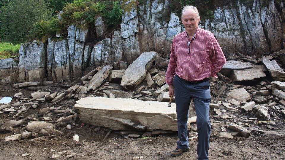 Bevins visited Craig Rhos-y-Felin, a Neolithic site and rocky outcrop on the north side of the Preseli Mountains in Wales, where some of the Stonehenge bluestones were found. - Christine Faulkner