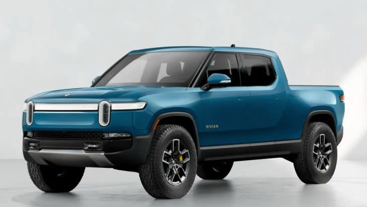 <span class="article__caption">The Rivian R1T is about the same size as a Toyota Tacoma. But while those trucks start at $27,000, the Rivian currently goes for $85,000. </span>