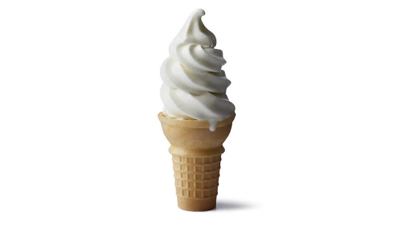 McDonald's vanilla soft serve cone