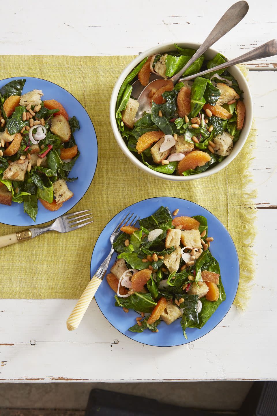 winter greens citrus salad