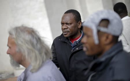 Homeless people wait to enter the Vatican March 26, 2015.REUTERS/Max Rossi