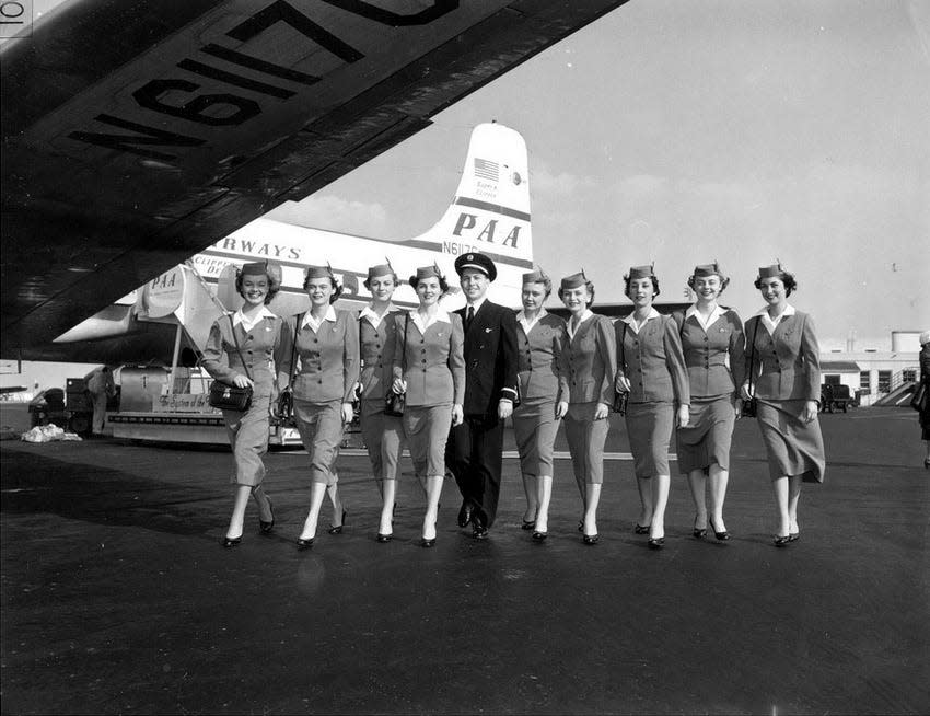 Flight Service Training for Pan AM 1950s