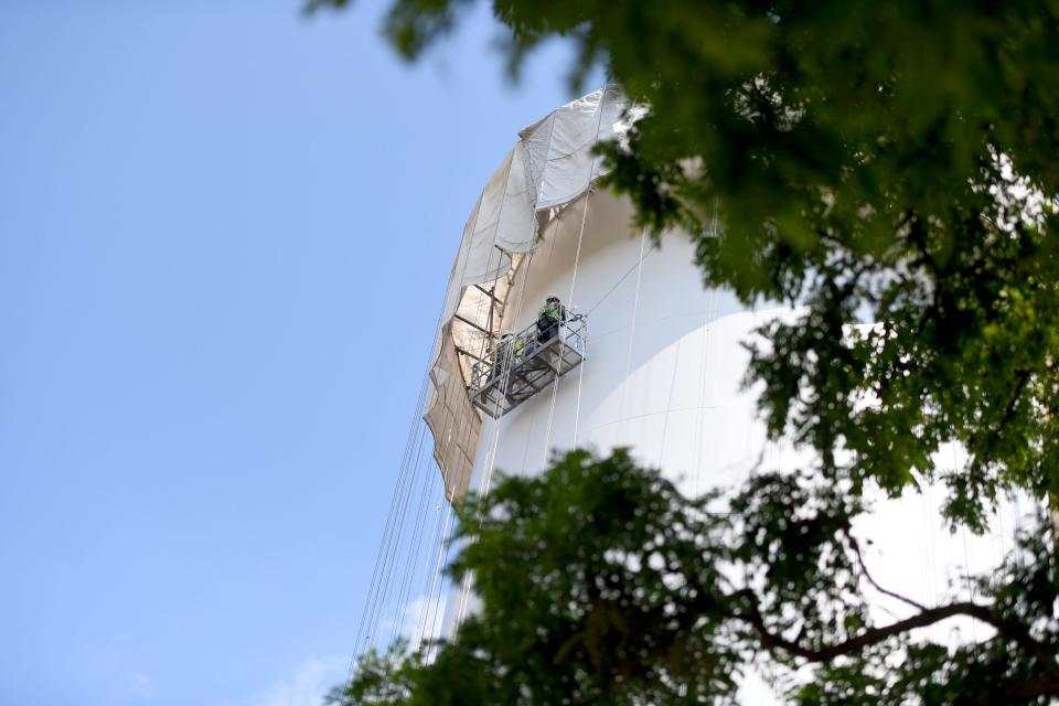 Upgrades are taking place between 7 a.m. and 7 p.m. Monday through Friday at the Aqua Ohio water tower in southwest Massillon. The work should be done by early July.