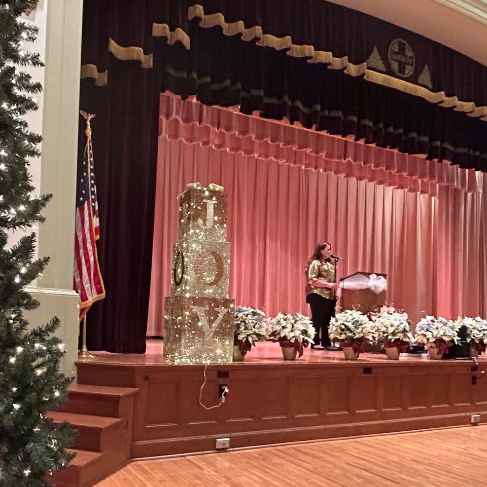 Part of the annual Tree of Angels ceremony on Friday included music by Heather Anthony.