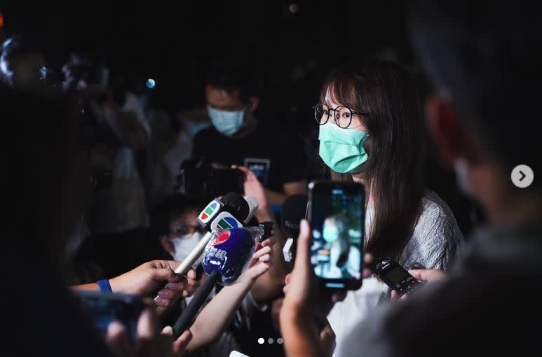 香港學運女神周庭當年因為參與支持民主抗議活動被捕入獄。（圖／翻攝周庭IG)
