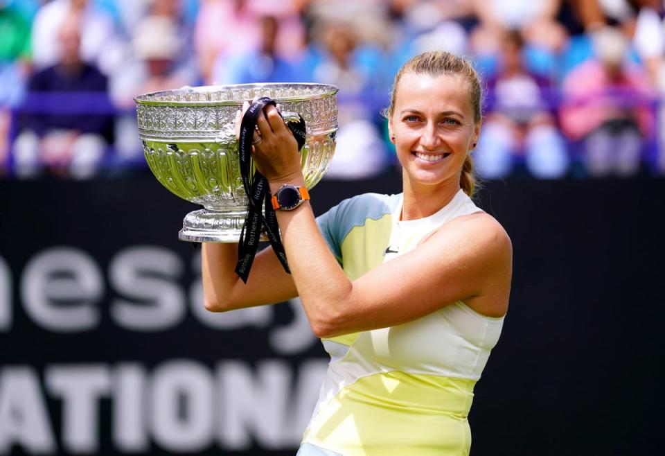 Petra Kvitova won at Eastbourne for the first time (Adam Davy/PA) (PA Wire)