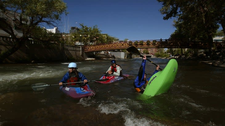 kayakers Truckee River Park