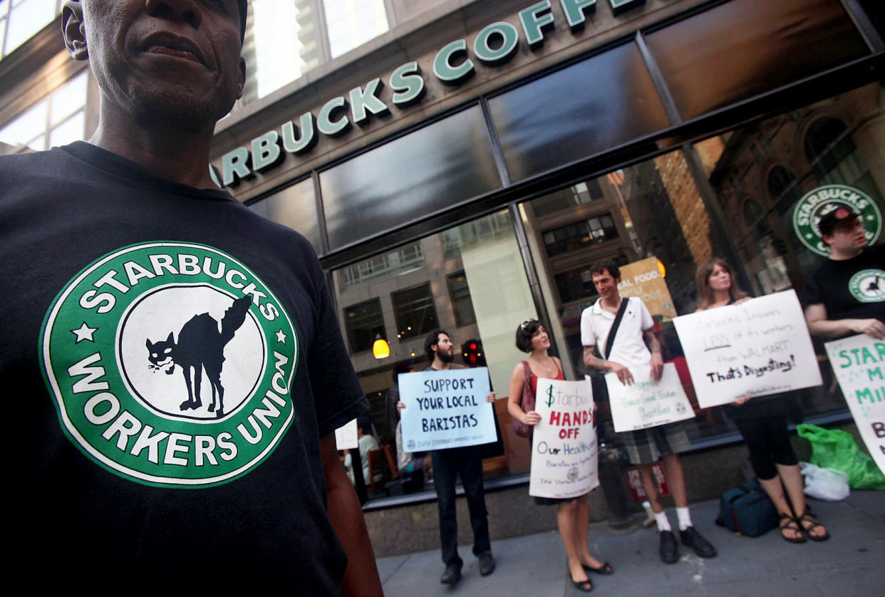 Starbucks Workers Mario Tama/Getty Images