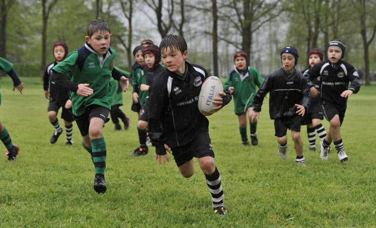 <span class="caption">Tackling injury risk in youth players.</span> <span class="attribution"><span class="source">Shutterstock</span></span>