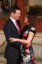 <p>Princess Eugenie and Jack Brooksbank shared a loving moment during their engagement photoshoot. The two <a href="https://www.townandcountrymag.com/society/tradition/a15841755/princess-eugenie-jack-brooksbank-wedding/" rel="nofollow noopener" target="_blank" data-ylk="slk:will tie the knot;elm:context_link;itc:0;sec:content-canvas" class="link ">will tie the knot</a> on October 12, 2018.</p>