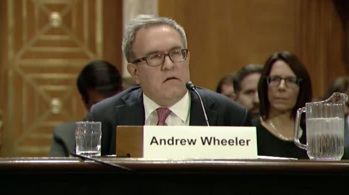 Andrew R. Wheeler testifies before the Senate Environment and Public Works Committee on Nov. 8, 2017. (Photo: Senate EPW)