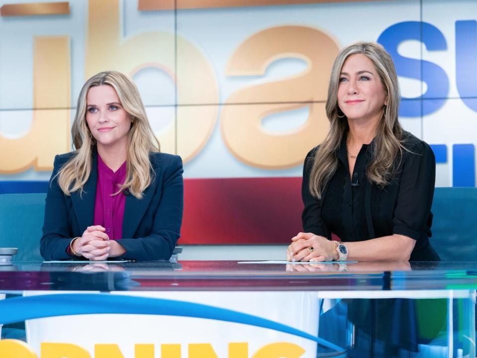 Reese Witherspoon and Jennifer Aniston in ‘The Morning Show’ (Apple TV+)