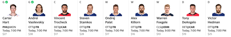 The Tampa Bay Lightning was shut out by the Ottawa Senators on Saturday, I don't think that'll be the case on Thursday. (Yahoo Fantasy)