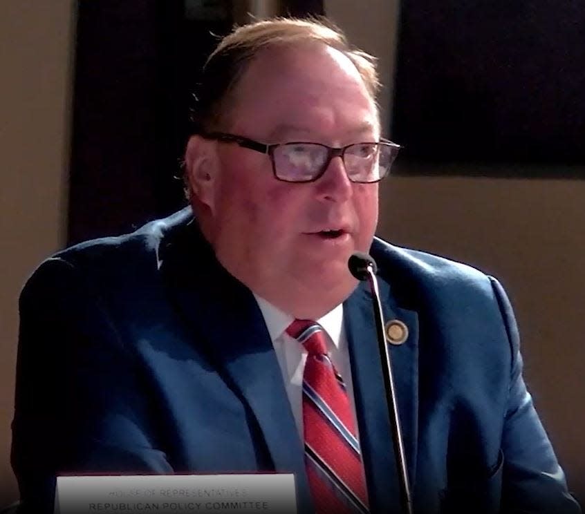 State Rep. Joe Adams (R-139, Wayne and Pike) during a Sept. 19, 2023, hearing regarding efforts to bring a shared career and technical education center to Wayne and Pike counties.