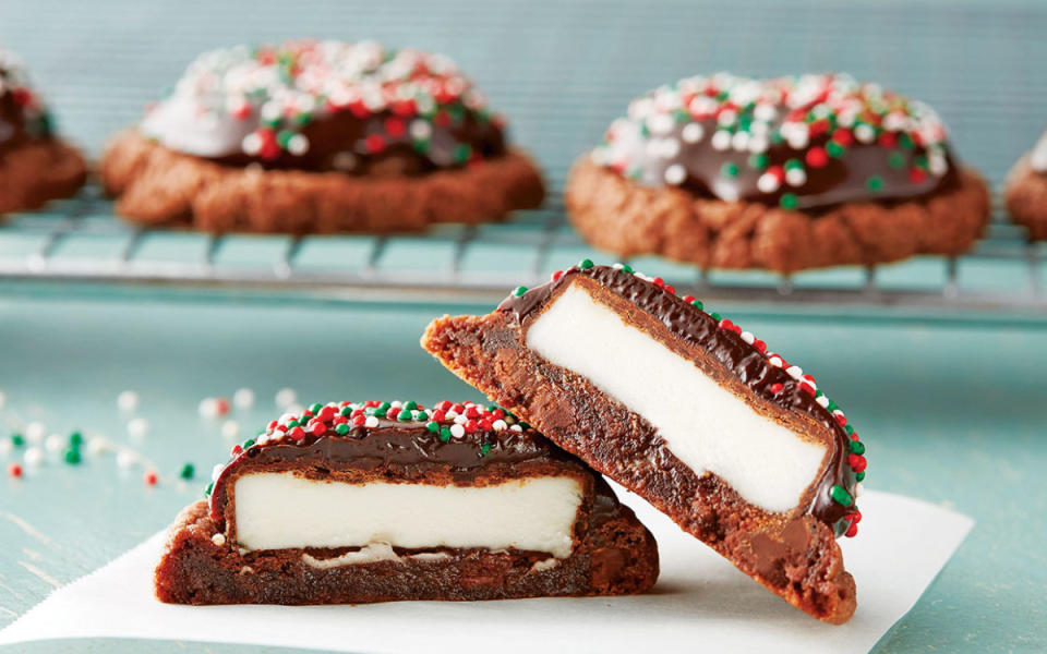 <p>Parade</p><p>If you love the candy, these cookies will knock your socks off!</p><p><strong>Get the recipe: <a href="/959280/parade/peppermint-pattie-snowdrift-cookies/" data-ylk="slk:Peppermint Pattie Snowdrifts;elm:context_link;itc:0;sec:content-canvas" class="link ">Peppermint Pattie Snowdrifts</a></strong></p>