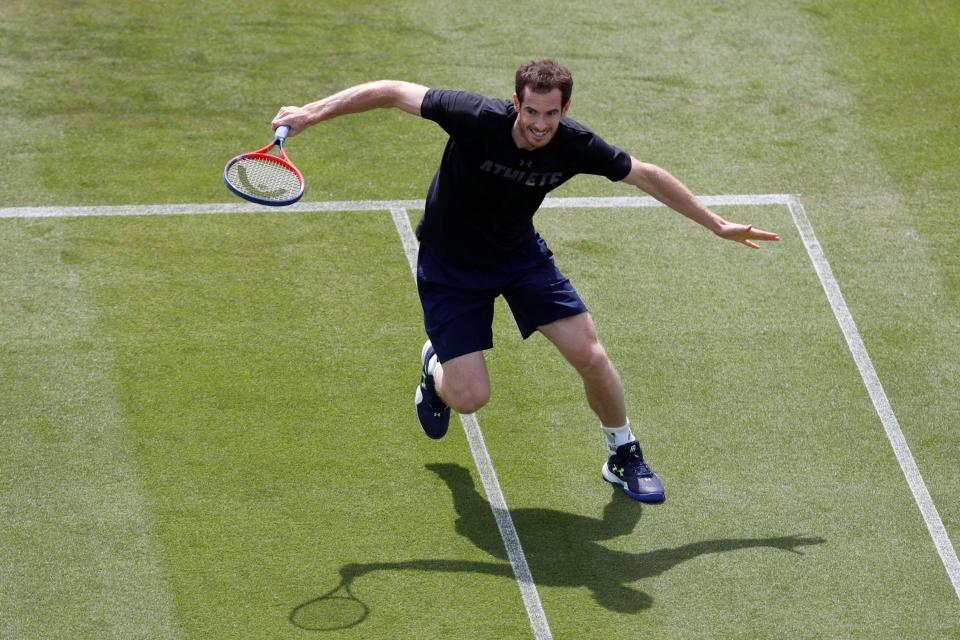 Comeback: Andy Murray is hoping to play at Wimbledon: Action Images via Reuters