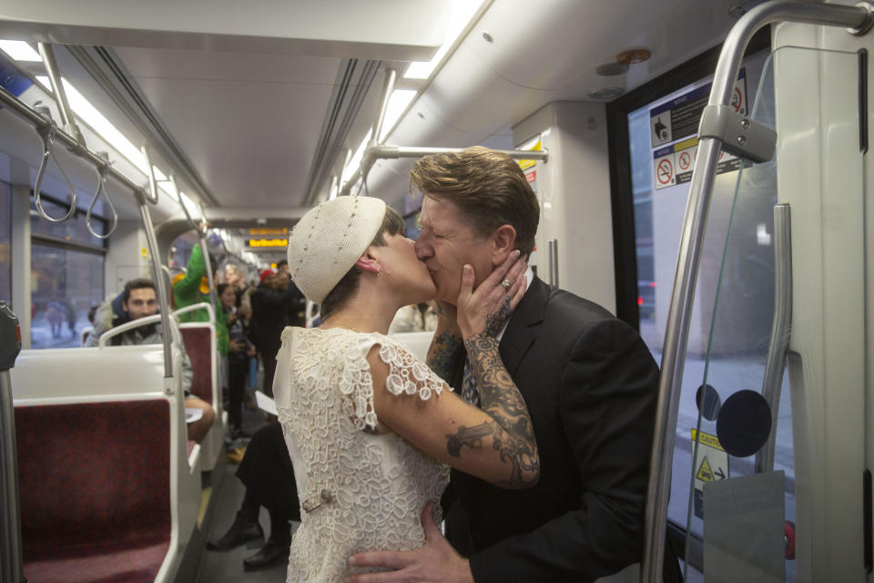 Lisa Carlo said she and her husband James will remember their wedding fondly. (Photo: Jon Sturge)