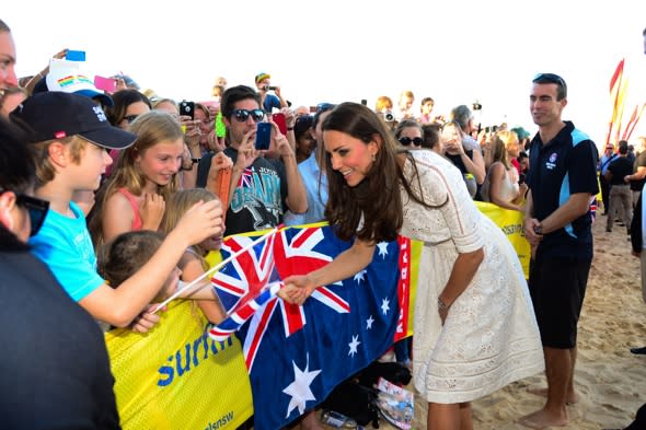 Catherine, Duchess of Cambridge and Prince William, Duke of Cambridge visit Manly Beach on Sydney's north shore, during their royal tour of AustraliaFeaturing: Catherine,Duchess of Cambridge,Prince William,Duke of CambridgeWhere: Sydney, AustraliaWhen: 18 Apr 2014Credit: LJPhotoCorp/WENN.com