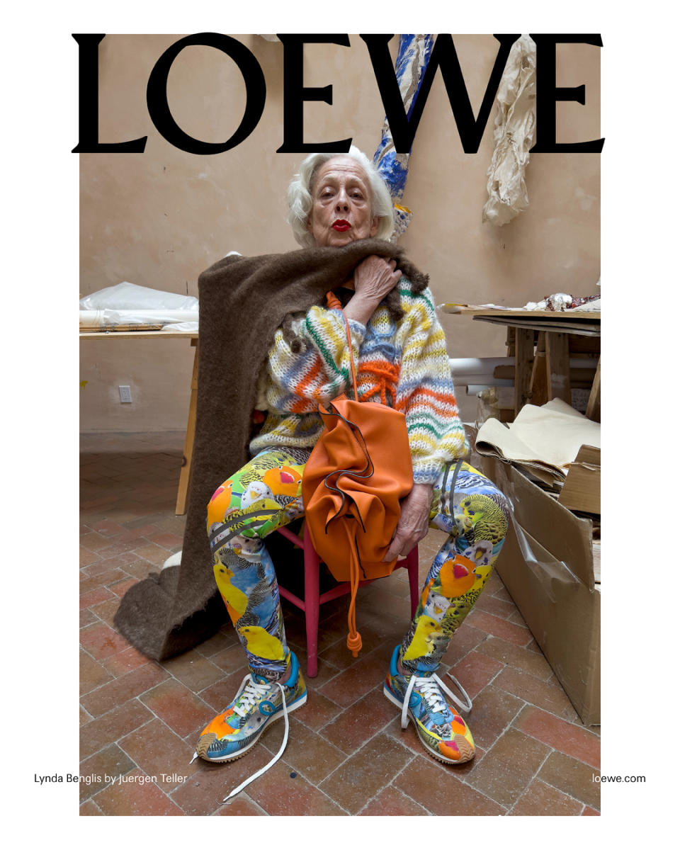 Lynda Benglis in the Loewe campaign. - Credit: Juergen Teller