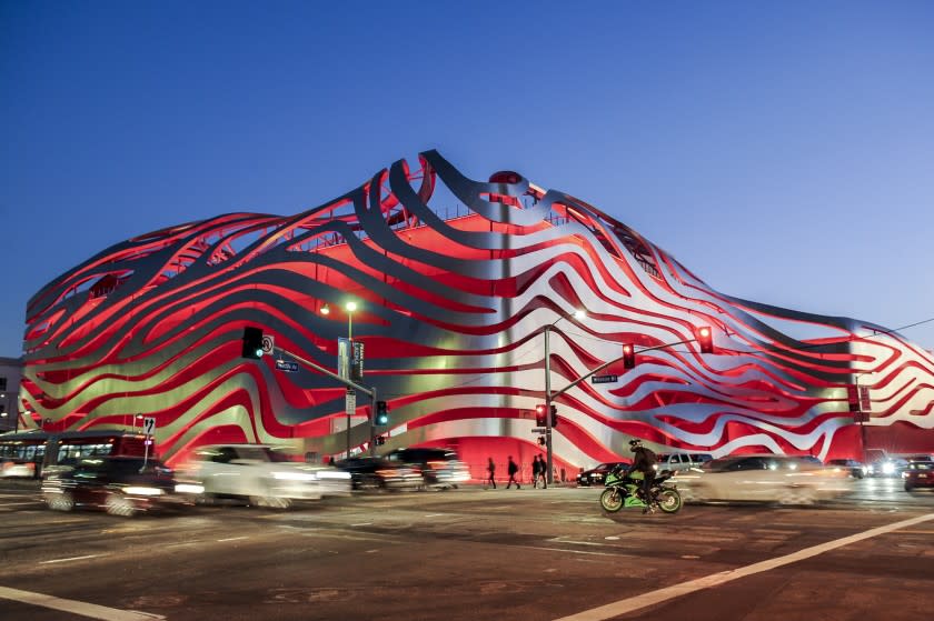 The Petersen Automotive Museum on Wilshire Boulevard in Los Angeles