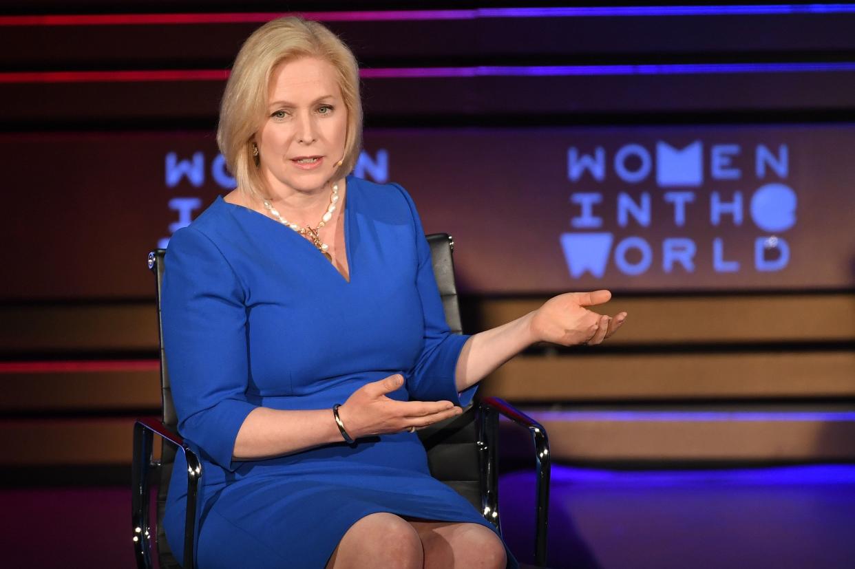 Sen. Kirsten Gillibrand (D-N.Y.) was the first senator to publicly call on her colleague, Al Franken, to resign after numerous allegations of sexual misconduct. (Photo: Angela Weiss/Getty Images)