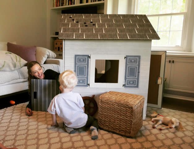 <p>Amanda Seyfried Instagram</p> Amanda Seyfried and her son Thomas.