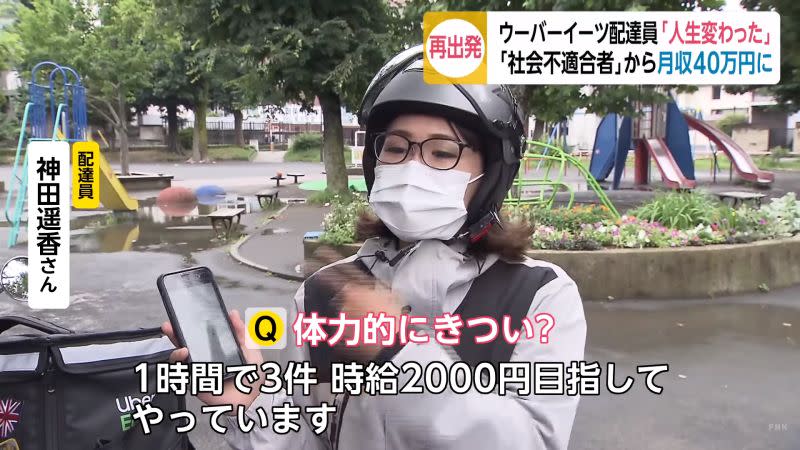 ▲日媒報導一名 23 歲女外送員以外送當正職月薪可以高達 40 萬日圓。（圖／翻攝自 YouTube）