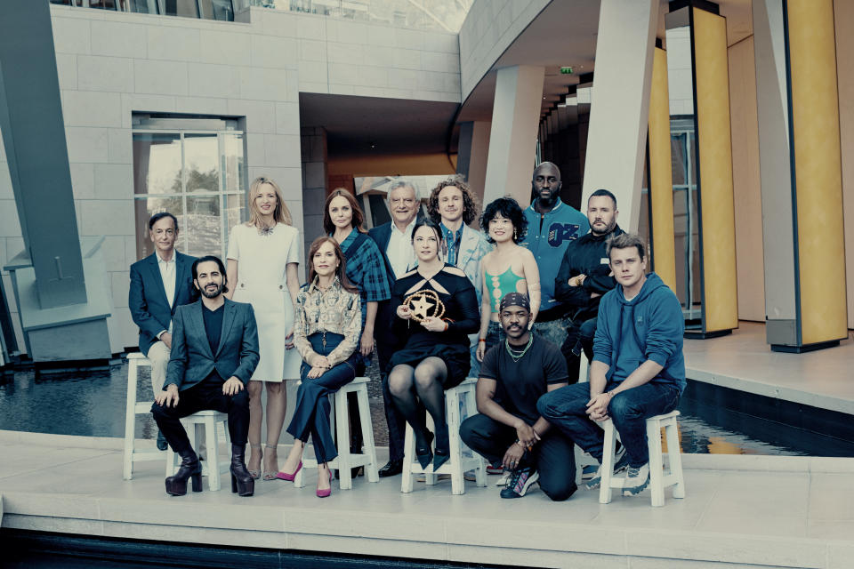 Nensi Dojaka and jury members of the 2021 LVMH Prize.