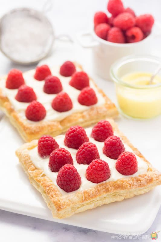 <p>Cooking On The Front Burner</p><p>Lemon Raspberry Tarts for Two is the perfect dessert recipe to share with someone special!</p><p><strong>Get the recipe: <a href="https://www.cookingonthefrontburners.com/lemon-raspberry-tarts-dessert-for-two-recipe/" rel="nofollow noopener" target="_blank" data-ylk="slk:Lemon Raspberry Tarts for Two;elm:context_link;itc:0;sec:content-canvas" class="link rapid-noclick-resp">Lemon Raspberry Tarts for Two</a></strong></p>