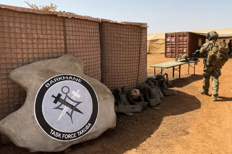 Une base de l'opération antiterroriste française au Sahel Barkhane, et du groupement de forces spéciales européennes Takuba, à Menaka, au Mali, le 3 novembre 2020. - Daphné BENOIT © 2019 AFP