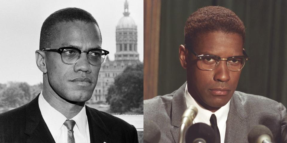 Denzel Washington and Malcolm X