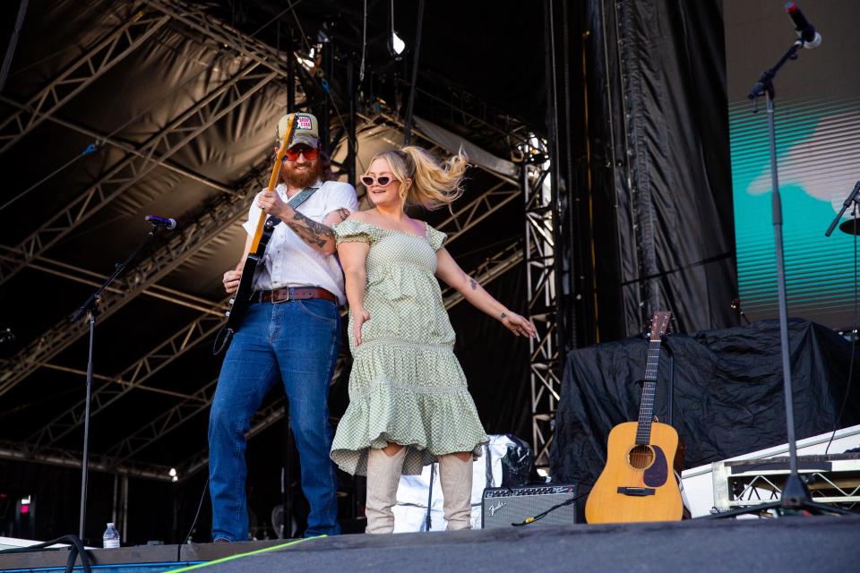 Hailey Whitters performs on the main stage during the third day of Country Thunder in Florence on April 14, 2023.