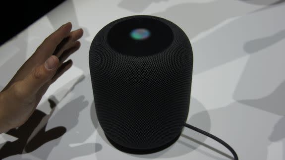 I never did get to touch the HomePod.