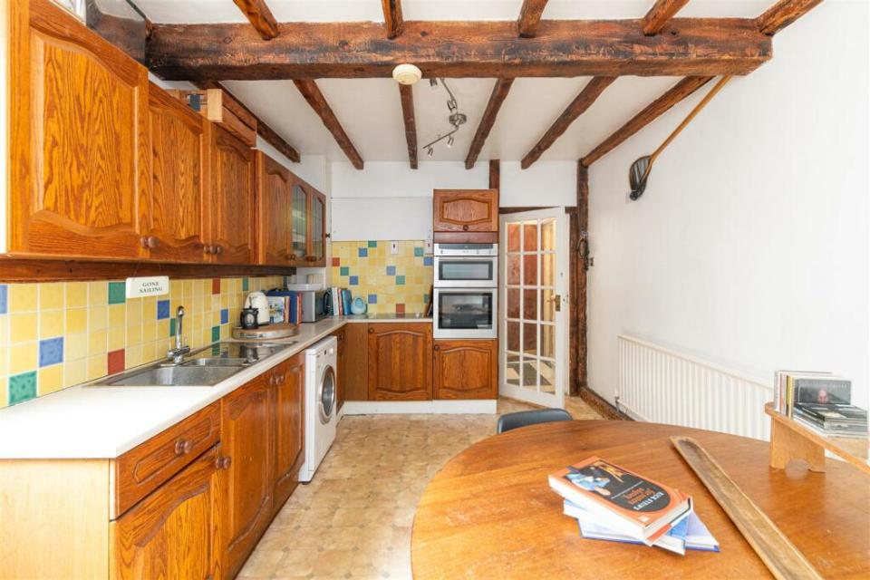 The kitchen/dining room in the Tynemouth Watchtower. (SWNS)