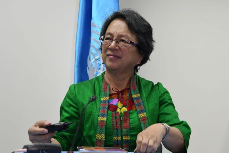 Vicky Tauli-Corpuz, the special adviser to the U.N. on indigenous rights, was among 600 people accused by the Philippine government of terrorism. (Photo: AFP News)