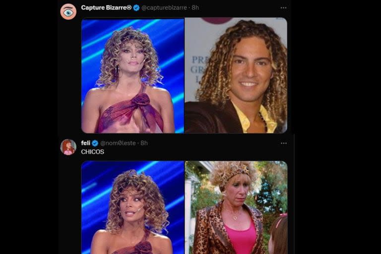 Sol Pérez se convirtió en tendencia en las redes sociales por su llamativo look (Captura X)