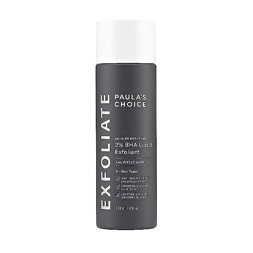 Paulas Choice--SKIN PERFECTING 2% BHA Liquid Salicylic Acid Exfoliant--Facial Exfoliant for Blackheads, Enlarged Pores, Wrinkles & Fine Lines, 4 oz Bottle (AMAZON)