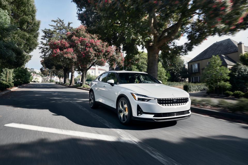 When it’s time to hit the road, the Polestar 2 starts up automatically. It’s so quiet that it’s hard to tell the difference between “on” and “off."