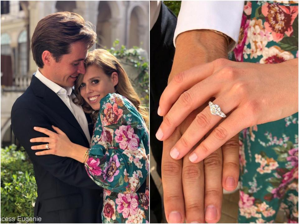 Princess Beatrice of York and Edoardo Mapelli Mozzi's official engagement photos.